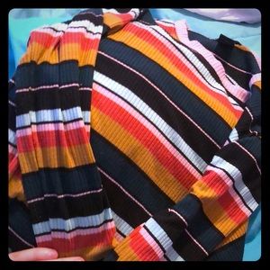 Multi-color striped sweater